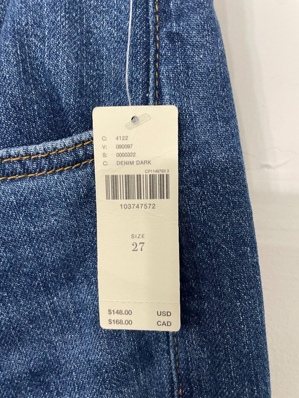 Pilcro Adi Mid-Rise Flare Jeans Dark Denim 27 - Picture 9 of 9
